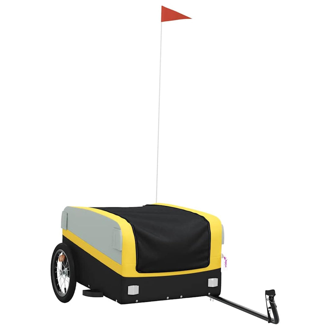Fahrradanhänger 45kg Schwarz Orange | Robustes Eisen, hohe Tragkraft Gelb, Gelb