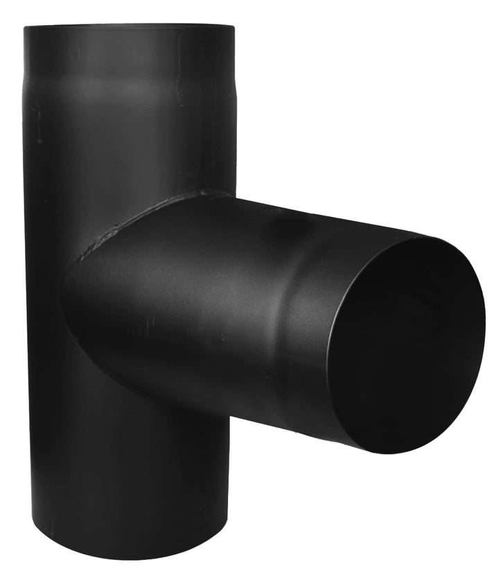 KOLOR DN 150 mm Rauchrohr 2 mm Kaminrohr Abgasrohr Ofenrohr Bogen Rosette Wandfutter (T-Stück 90°),