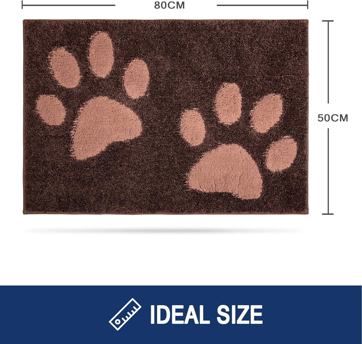 FCSDETAIL Schmutzfangmatte waschbar 50 x 80 cm, Fussmatte Innen, absorbierend Fussmatte, rutschfeste