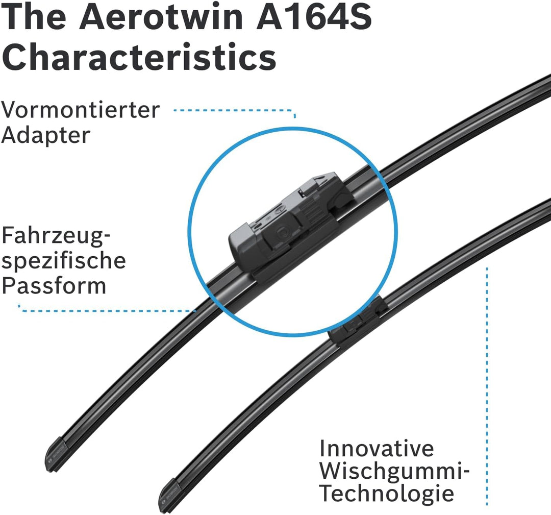 Bosch Scheibenwischer Aerotwin A164S, Länge: 625mm/500mm − Set für Frontscheibe