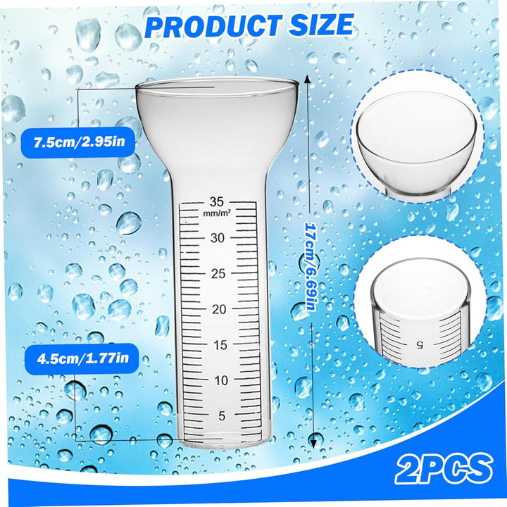 Regenmesser Frostsicher 2pcs Regenmesser Ersatzglas Freeze Proof Glas Regenmessrohr mit klaren Marki