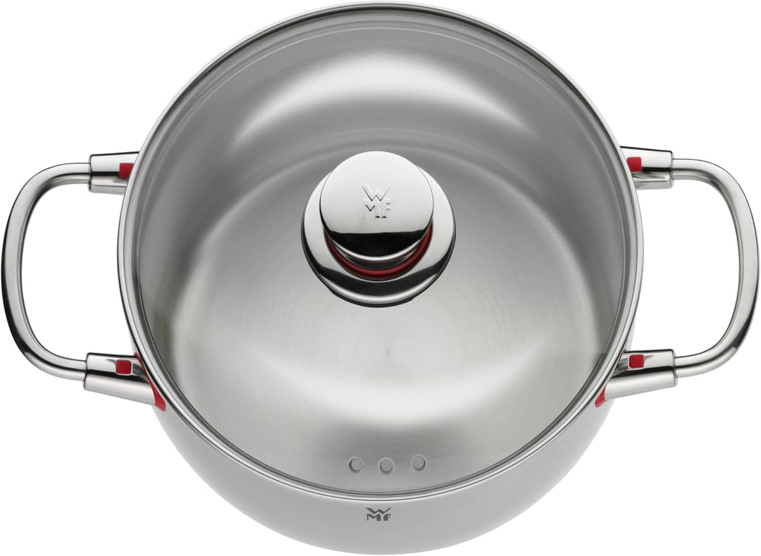 WMF Quality One Kochtopf gross 20cm, Glasdeckel mit Dampföffnung, Nudeltopf, Fleischtopf Induktion 4