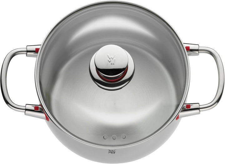 WMF Quality One Kochtopf gross 20cm, Glasdeckel mit Dampföffnung, Nudeltopf, Fleischtopf Induktion 4