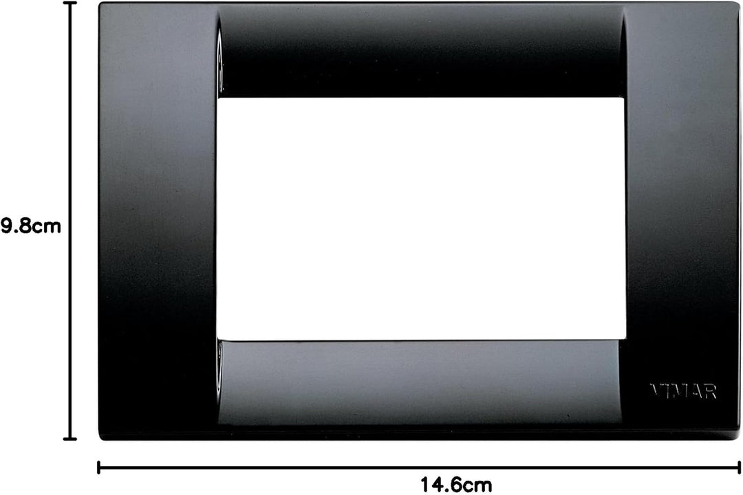 Vimar Idea 0T16743.16 Classic Platte 3 Module Technopolymer, 10 Stück, Schwarz 10 Pezzi, 10 Pezzi