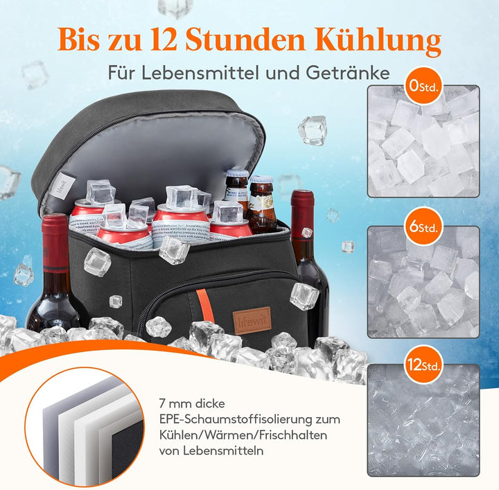 Lifewit 22L Kühlrucksack Auslaufsichere Kühltasche Rucksack wasserdichte Picknickrucksack Isolierte