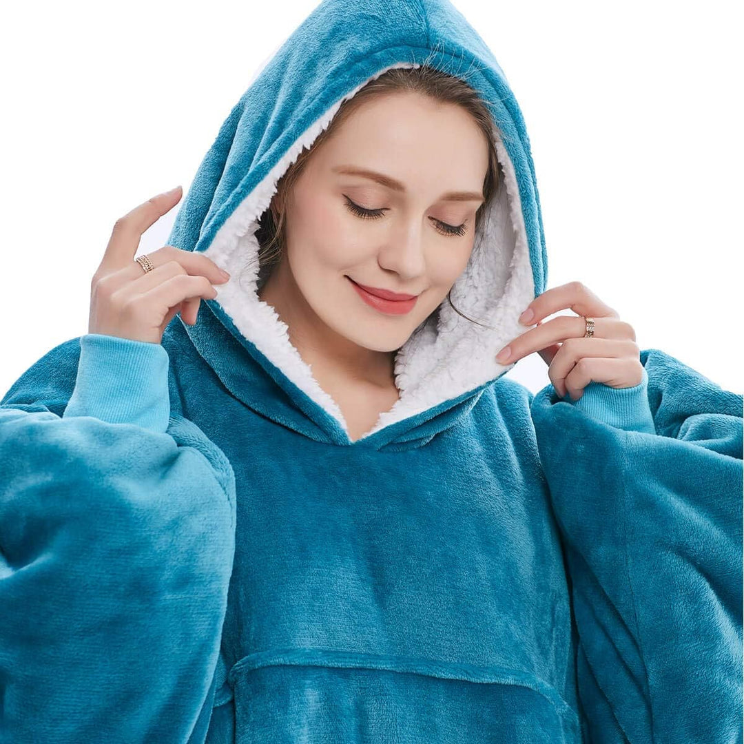 Übergrosse Hoodie Sweatshirt, Original Decke Sweatshirt, super weiche gemütliche warme komfortable R