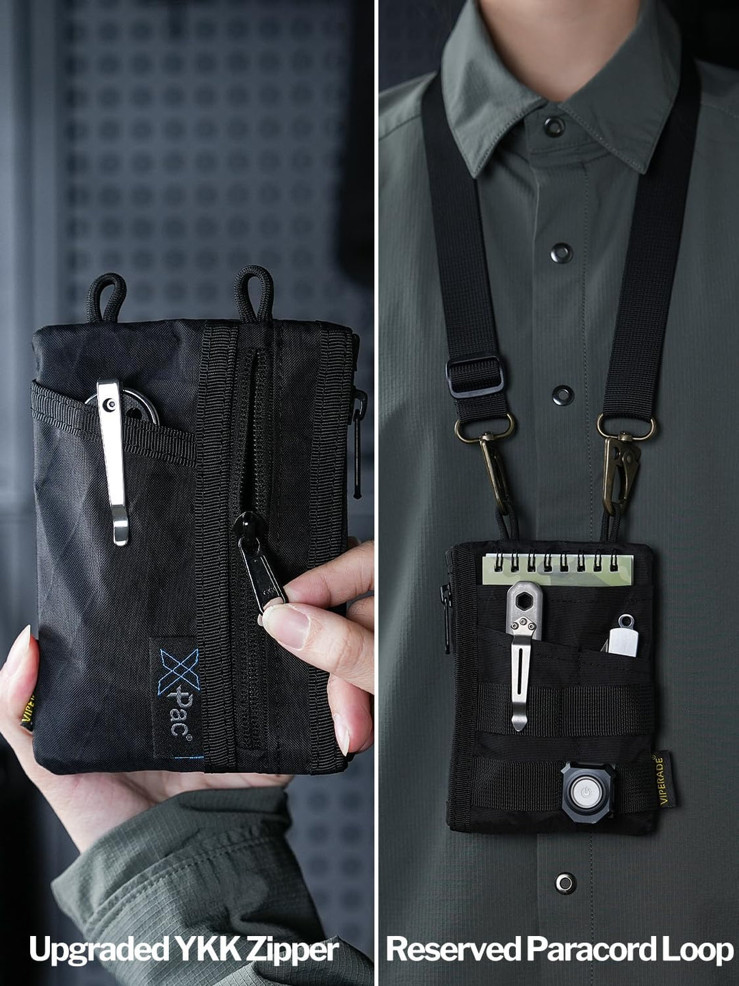 VIPERADE VE18N X-Pac EDC Tasche Werkzeug Organizer, multifunktionale kleine Werkzeugtasche mit 6 Tas