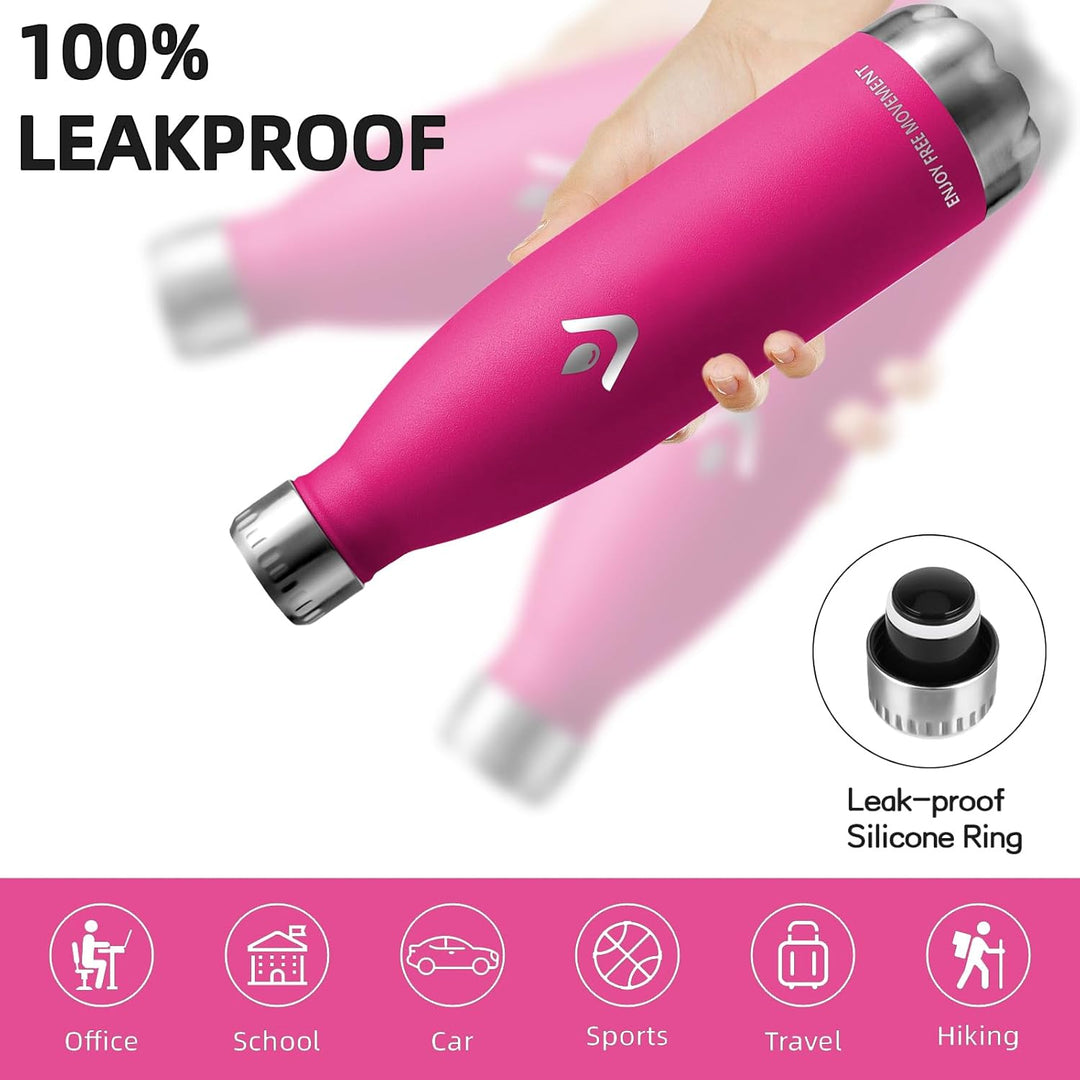 Thermosflasche- 750ml- Trinkflasche Edelstahl, BPA-freie, Trinkflasche Auslaufsicher, mit Schraubver