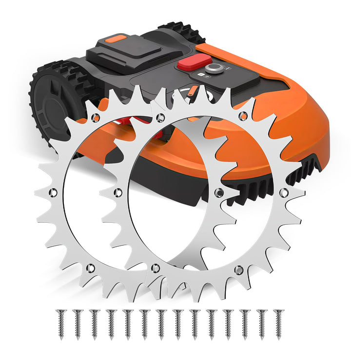Forever Speed 2 Stück Mähroboter Spikes für Worx Landroid L, Senkschraubenloch-Entgraten, 225-mm-Ras