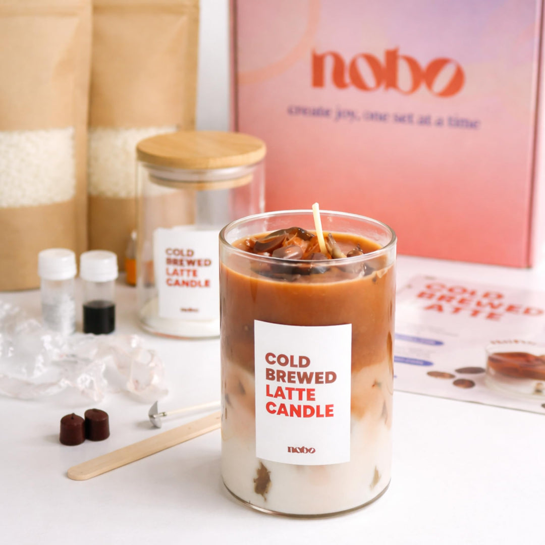 nobo crafts nobo DIY Kerzenherstellungsset Iced Kaffee Latte – Coffee Kerzen selber machen Set für E