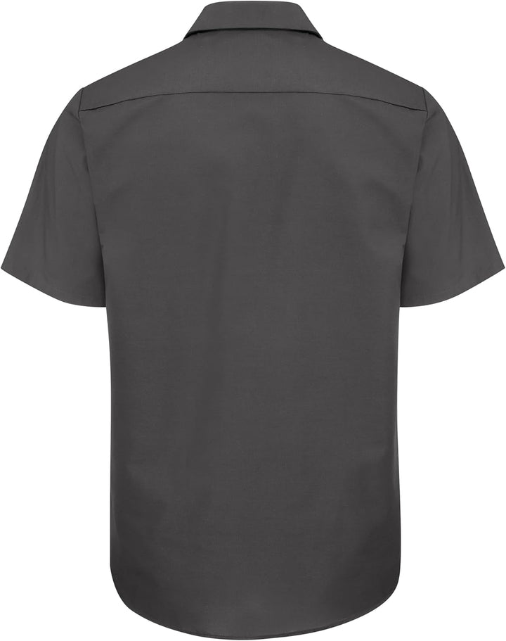 Red Kap Herren Industrielles, Normale Passform, kurzärmelig Button-Down-Arbeitshemd S Anthrazit, S A