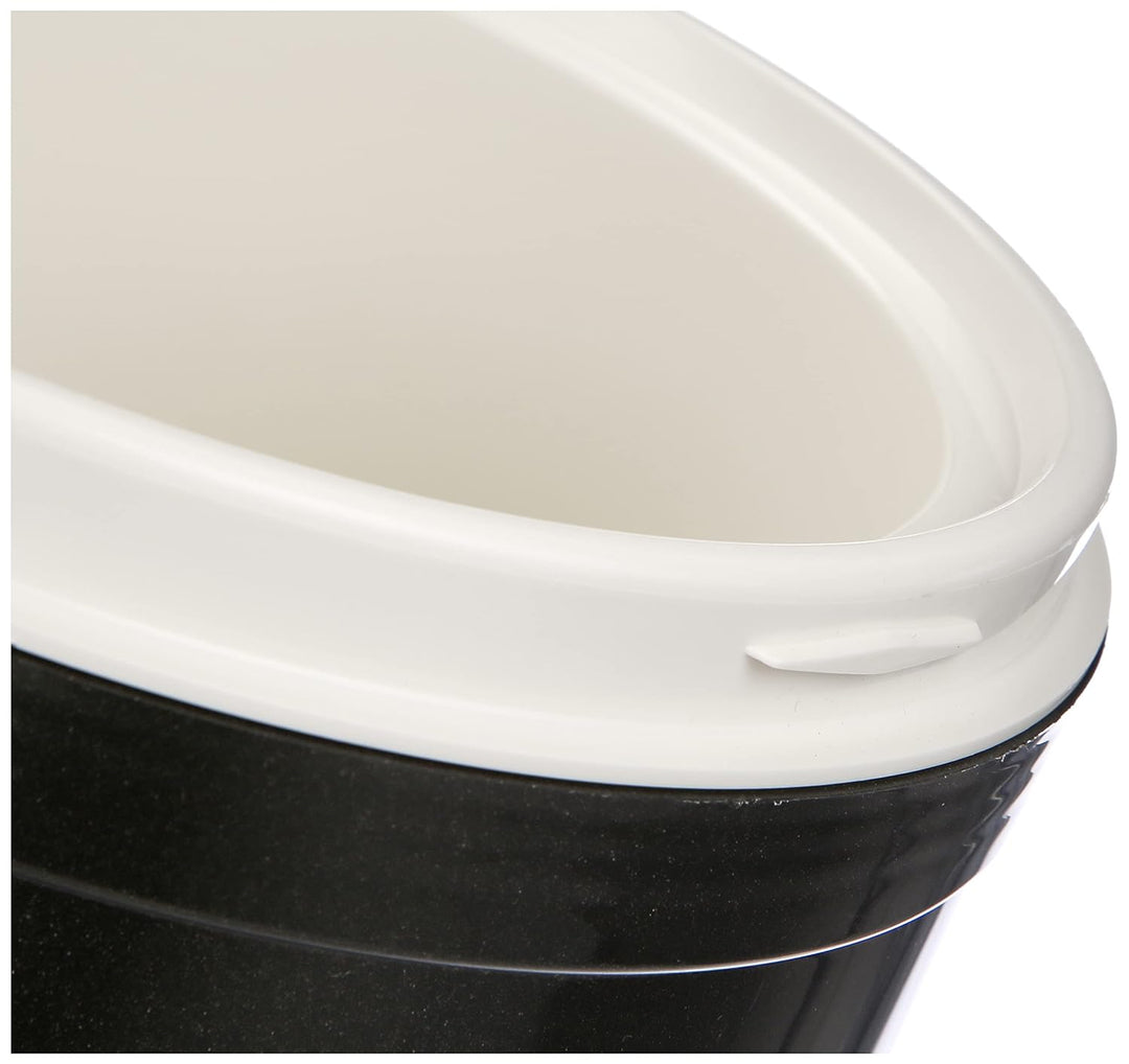 TOM FOX 4883 Kunststoff Eisbehälter, 4L Kapazität, 22cm x 22cm x 24cm, Schwarz (Packung mit 2) 2 - P