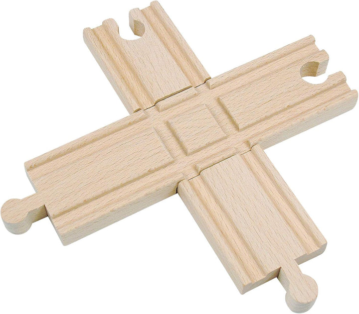 alles-meine.de GmbH 4 Stück Holz - Schienen - Kreuzung - je 2 teilig - inkl. Name - für Eisenbahn/Ho
