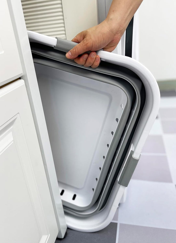 SAMMART 2er-Set 42L faltbarer Aufbewahrungskörbe/-behälter aus Kunststoff – zusammenklappbarer, plat