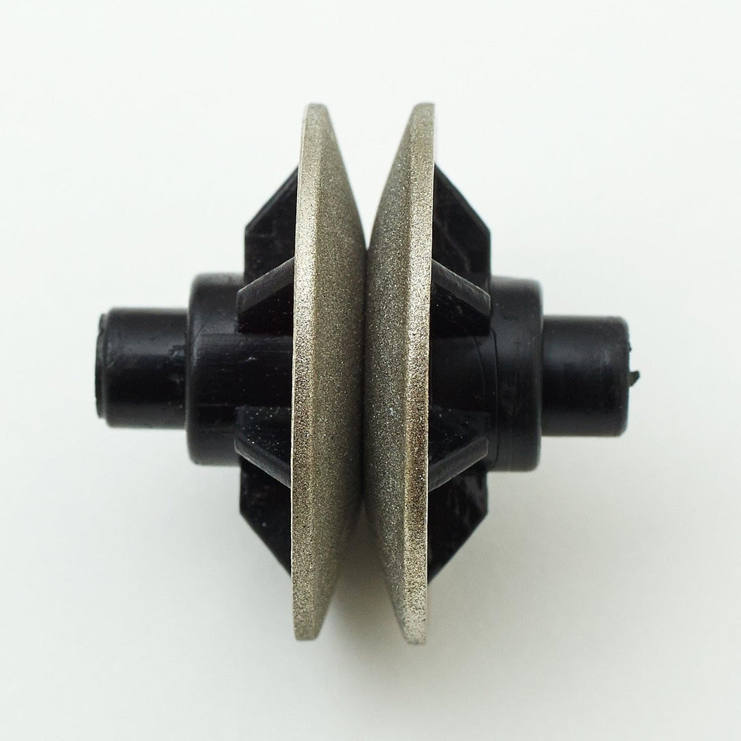 Kyocera Diamant Messerschärfer, manueller Schärfer mit Diamant-Rad für Keramik- und Stahlklingen, Lä