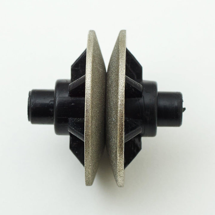 Kyocera Diamant Messerschärfer, manueller Schärfer mit Diamant-Rad für Keramik- und Stahlklingen, Lä