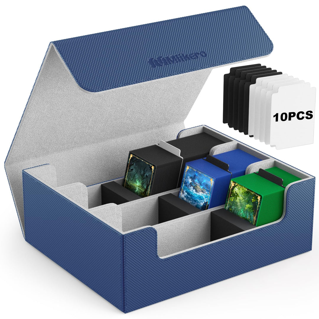 Mlikero Sammelkarten-Aufbewahrungsbox für 1800+ Karten, Magnetische Deck-Box passend für MTG und Spo