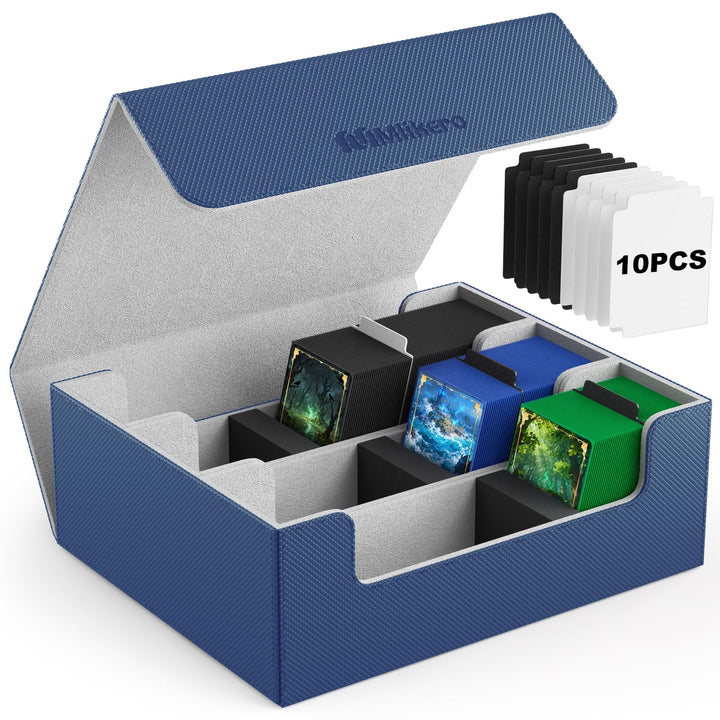 Mlikero Sammelkarten-Aufbewahrungsbox für 1800+ Karten, Magnetische Deck-Box passend für MTG und Spo