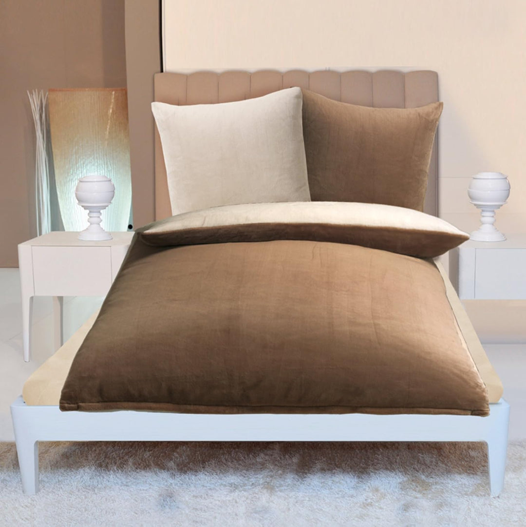 Gözze - Wendebettwäsche, Cashmere-Feeling, Bettbezug: 135 x 200 cm, Kissenbezug: 80 x 80 cm, Mikrofa