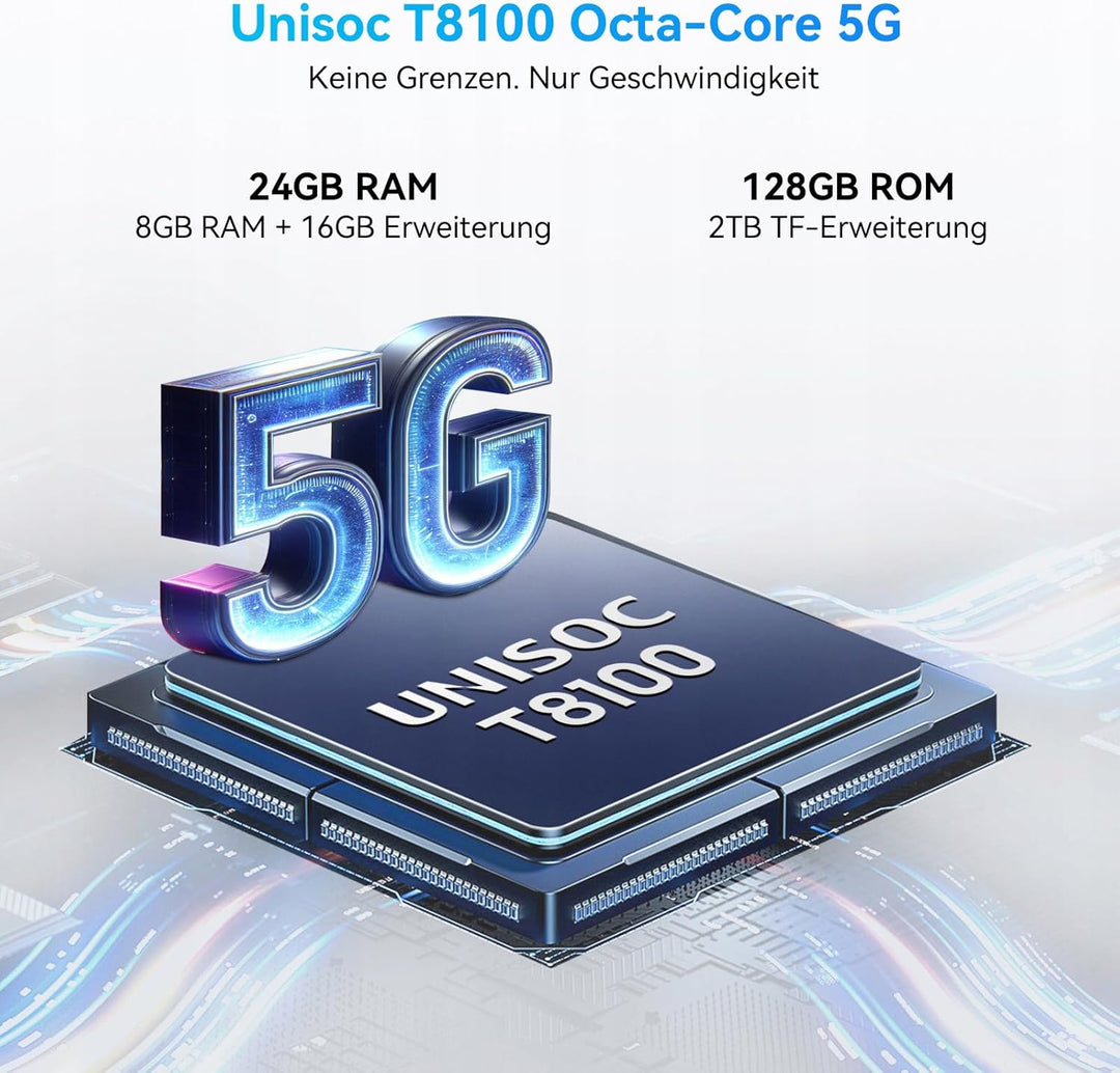 OSCAL Tiger 8 24GB+128GB/2TB TF Smartphone 5G Ohne Vertrag, 6,88 Zoll 120Hz Augenschutz-Display, And