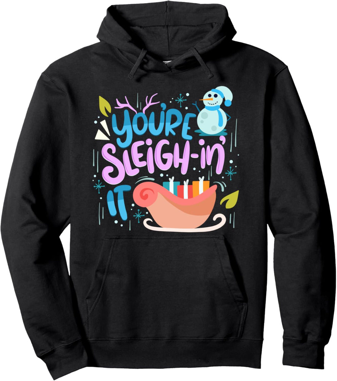 Du bist Schlitten-In Es - Weihnachts-Wortspiel Pullover Hoodie