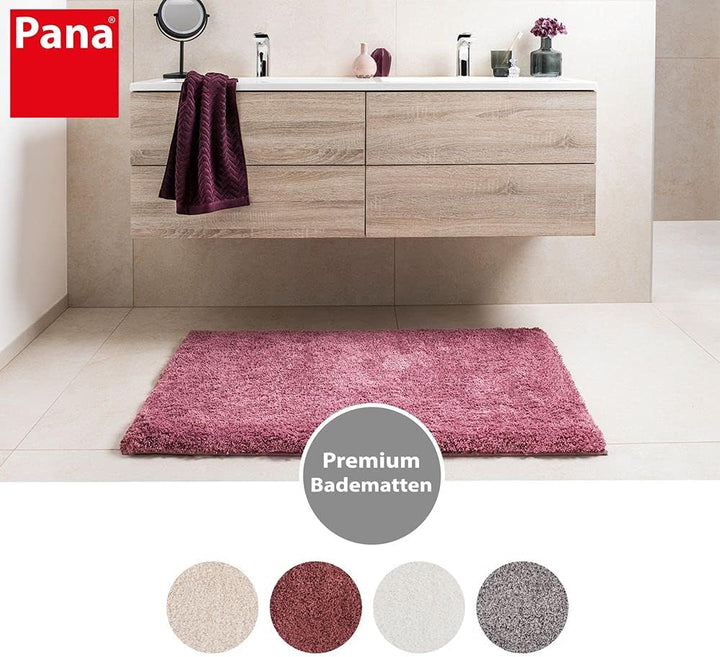 PANA Vienna Premium Badematte • Hochfloor Badvorleger • Duschvorleger • WC-Teppich • rutschfest • sa