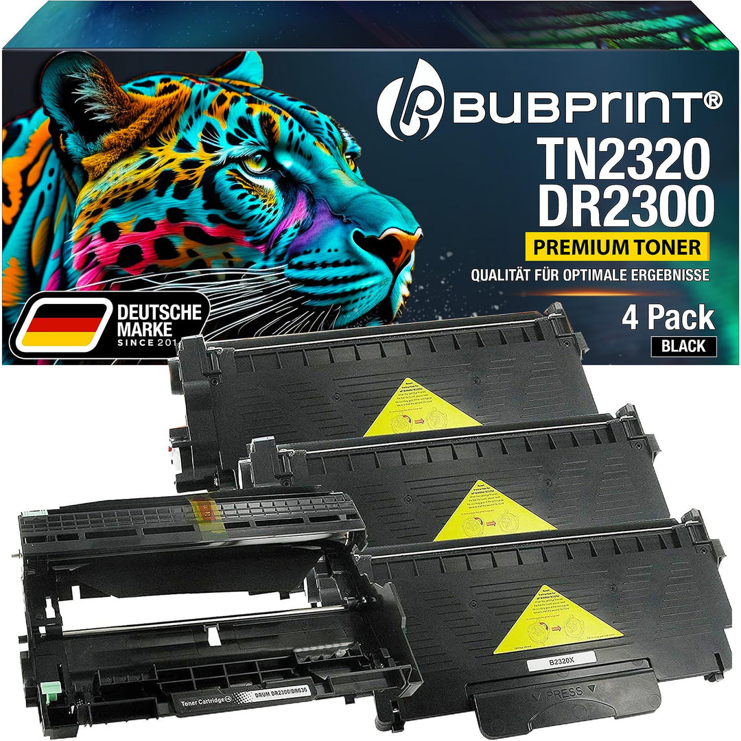2 Toner und Trommel kompatibel als Ersatz für Brother TN-2320 DR-2300 für DCP-L2500D DCP-L2520DW DCP