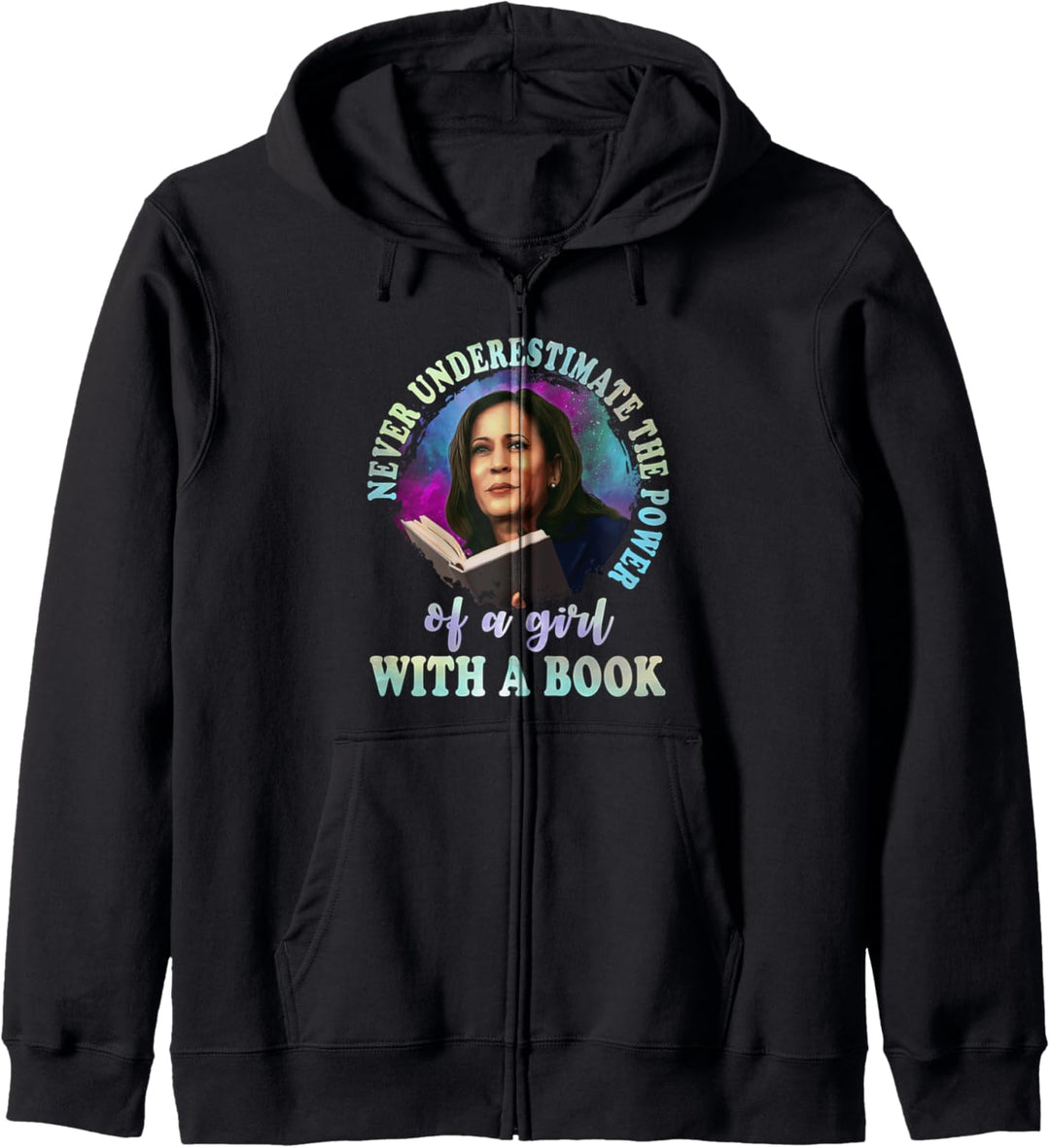 Never Underestimate The Power Of A Girl With A Book Kapuzenjacke