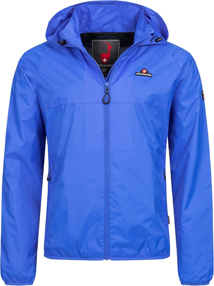 Höhenhorn Rigi Herren Regen Jacke Outdoor Rain Freizeitjacke Kapuze Regenjacke S Blau, S Blau