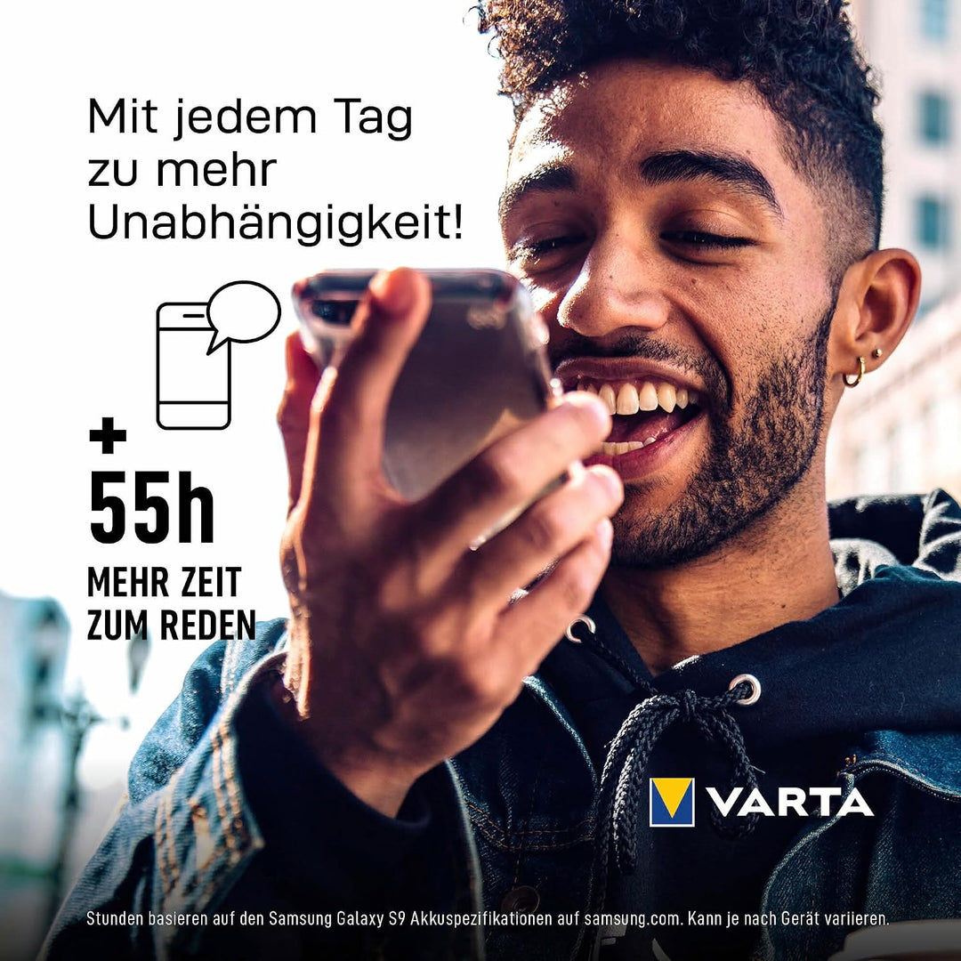 VARTA 2 in 1 Power Bank und Wireless Charger, kabelloses Ladegerät, Powerbank 10000mAh, Qi Ladestati