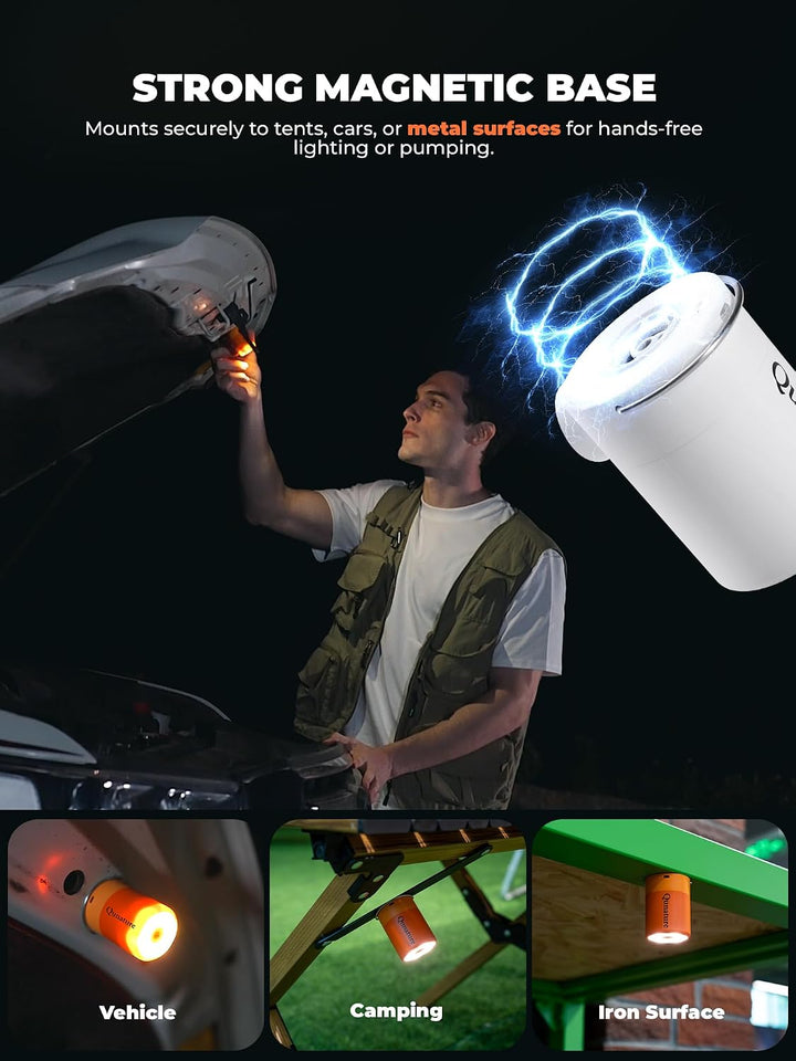 Mini Luftpumpe Elektrisch, 2 in 1 Tragbar, 5kPa &amp; 1500mAh Akku | 5 Düsen zum Aufblasen und Entleeren