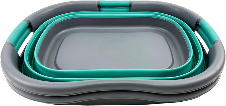 SAMMART 40L Collapsible Plastic Laundry Basket - Foldable Pop Up Storage Container/Organizer - Porta