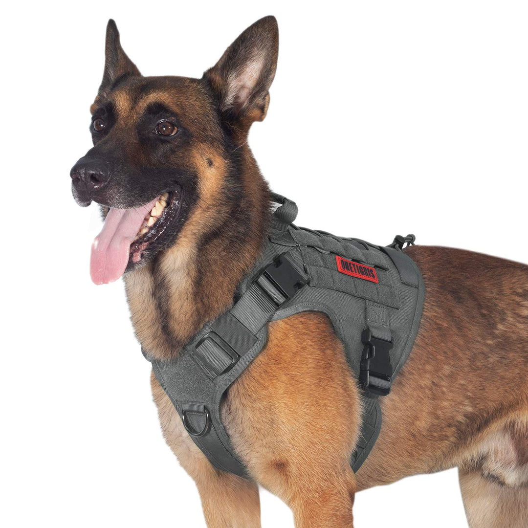 OneTigris Taktische Hundeweste Service Hundegeschirr MOLLE Hundeausbildung Geschirr 1000D Nylon, L,