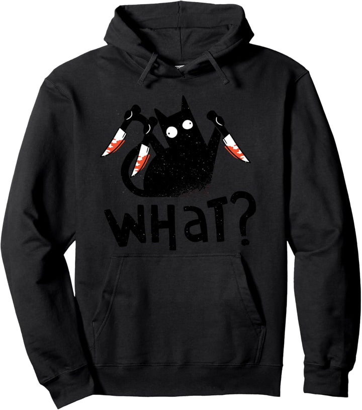 Cat with Knifes - Cat What? Lustige Geschenkidee Pullover Hoodie