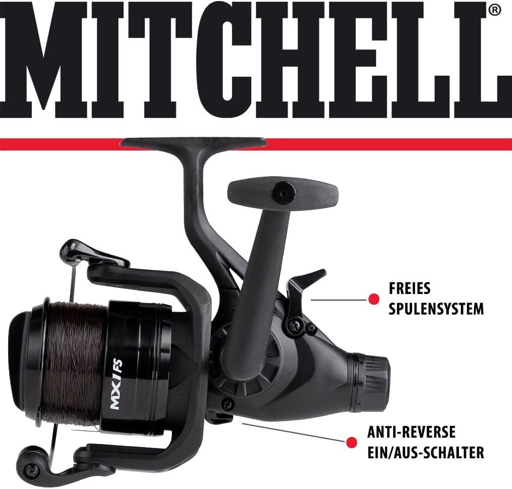 Mitchell MX1 FS 6500 Freilauf Angelrolle ohne Schnur - Spinnrolle und Freilaufrolle für Angler - Rob