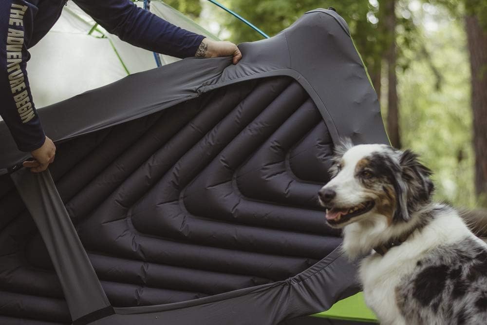 Klymit Unisex V New Sheet for Sleeping Pad, Orange/Grau, gesteppt Luxe (193 x 76 cm), Luxe (193 x 76