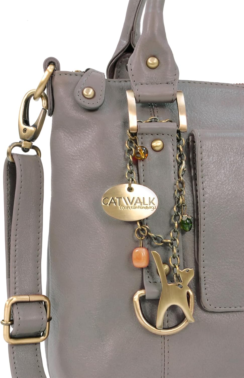 Catwalk Collection Handbags - Damen Leder Schultertasche Gross - Umhängetasche Gross - Arbeitstasche