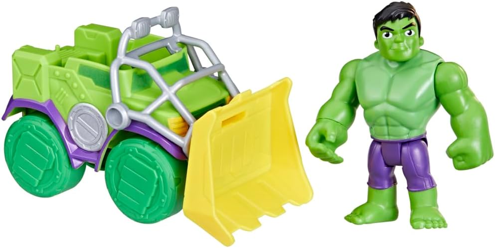 SPIDEY AND HIS AMAZING FRIENDS Marvel Hulk Schmetter Truck, Action-Figur mit Fahrzeug und Accessoire