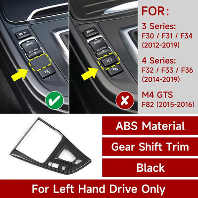 Auto Aufkleber ABS Trim kompatibel mit BMW 3er 4er F30 F31 F34 3GT F32 F33 F36 Zubehör (Zentrales Ge