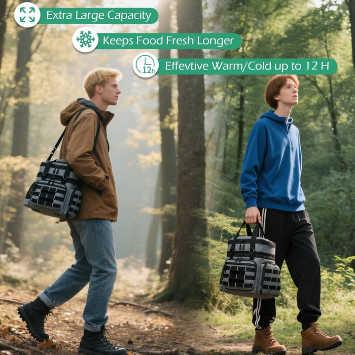 Kühltasche Picknicktasche erweiterbare Isoliertasche Lunchtasche Essen & Getränk Thermotasche für Sc