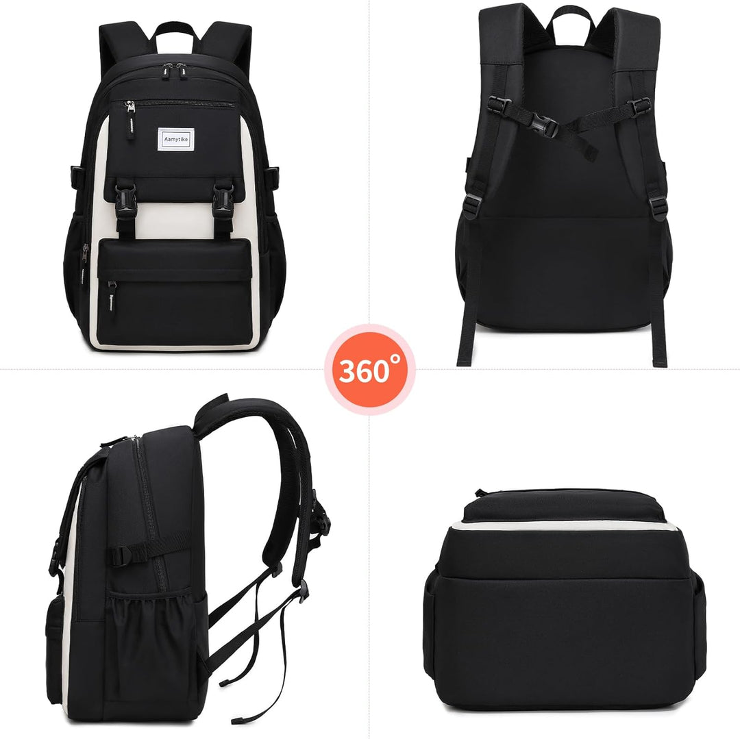 Aamytike Schulrucksack Mädchen Teenager Schule Rucksack Damen Schulranzen Maedchen Wasserdicht Kinde