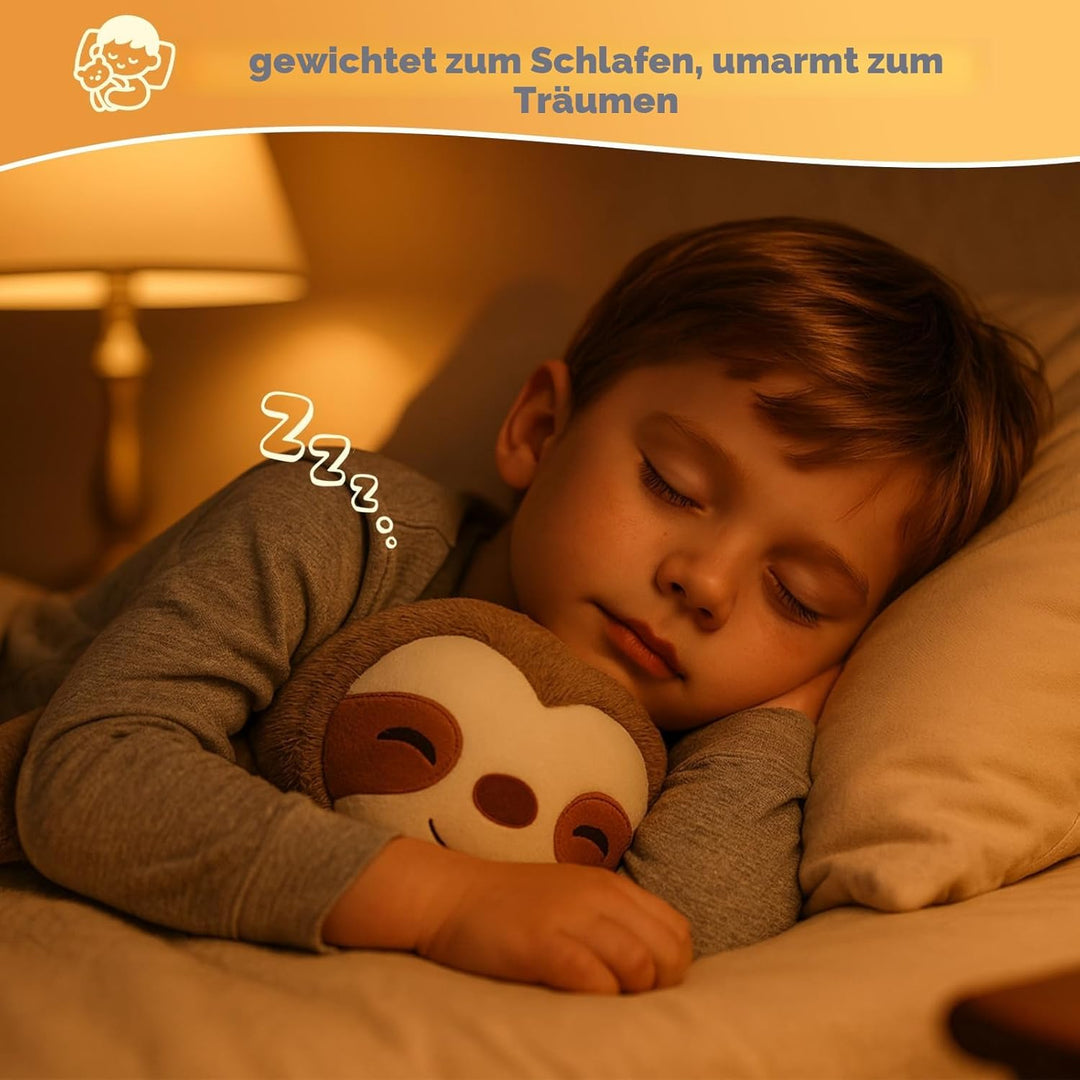 SQEQE Gewichtetes Faultier Kuscheltier, Weiches Faultier Plüschtier Kuscheltierkissen mit Gewicht, C