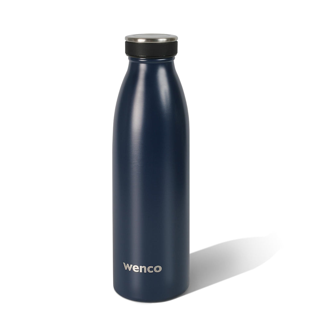 wenco Trinkflasche Edelstahl 0,5l / 500ml isoliert und auslaufsicher für kalte und heisse Getränke a