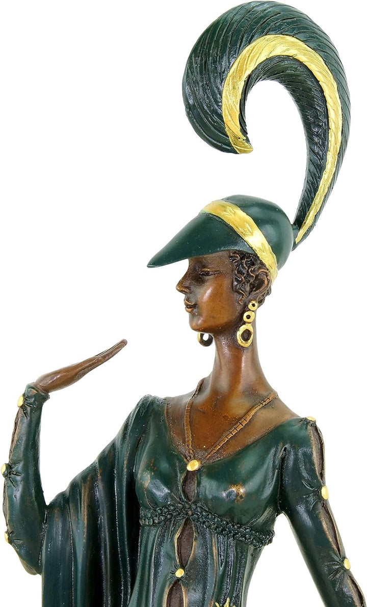 Art Deco Bronze - Tänzerin von Ferdinand Preiss - Französische Revuetänzerin - Bronzestatue - Zwanzi