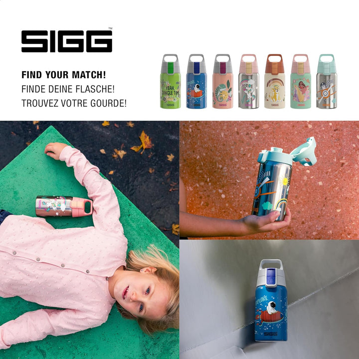 SIGG - Edelstahl Trinkflasche Kinder - Shield One - Für Kohlensäurehaltige Getränke Geeignet - Ausla