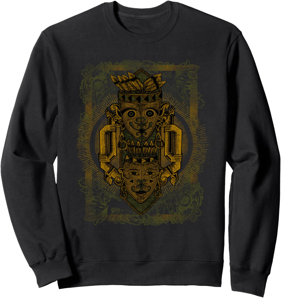 Azteken Maske Design Maya Inka Azteken inspiriert Sweatshirt