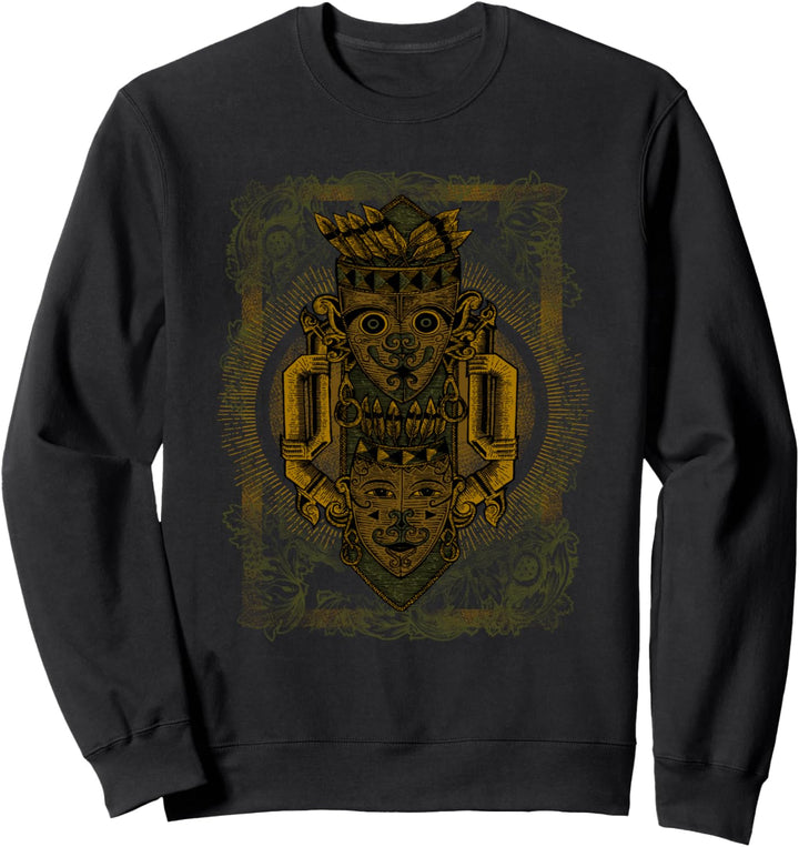 Azteken Maske Design Maya Inka Azteken inspiriert Sweatshirt