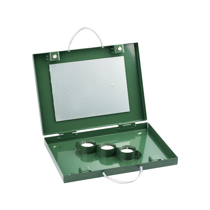 EUROHUNT Teelichtheizer, Fuss-und Kanzelheizer, Heizung, Grün, ca. 31 cm x 23 cm x 5 cm, Teelichthei
