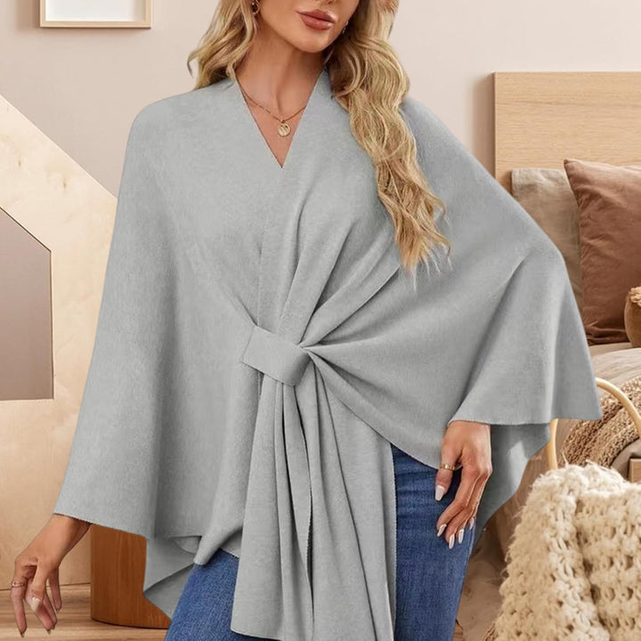 Damen Schal Wrap Poncho – offene Vorderseite, Cardigan, Schal, Wickelumhang, eleganter Schalumhang,