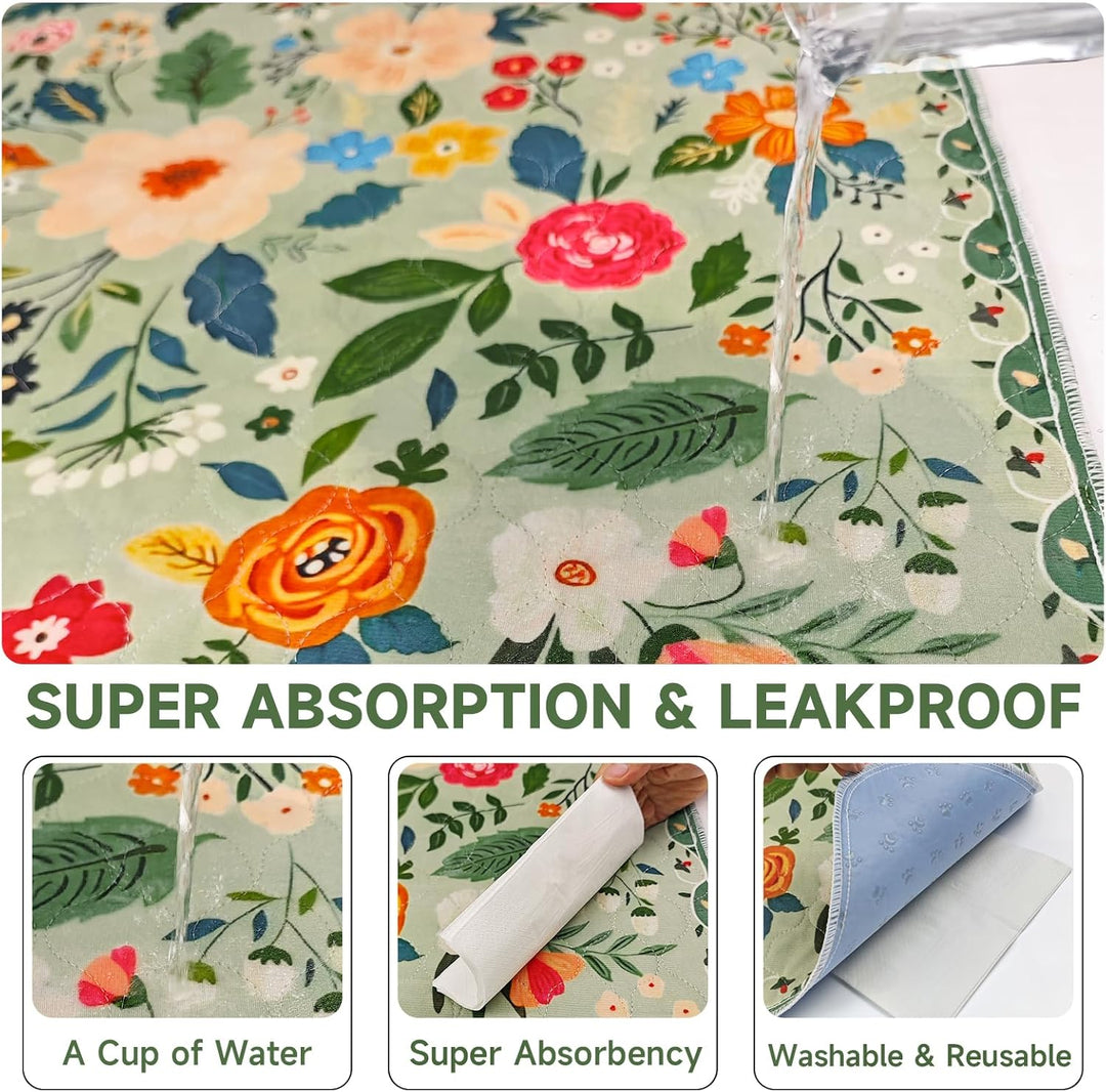 Waschbare Urinierunterlagen für Hunde,2 Stück,wiederverwendbare Welpen-Trainingsunterlagen,122x81cm,